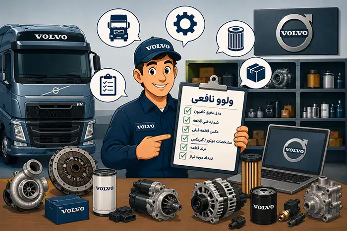 چک لیست خرید قطعات ولوو
